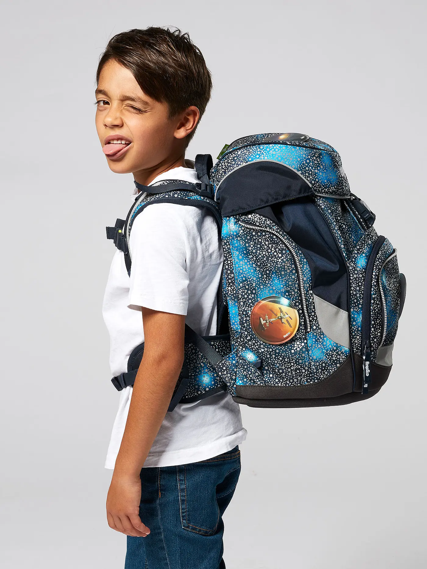 ERGOBAG | Schultaschen Set 6tlg. Pack - Bär Anhalter durch die Galaxie | 